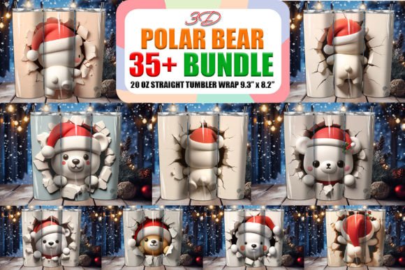 Download Polar Bear 3D Christmas Tumbler Bundle - Premium Bundle