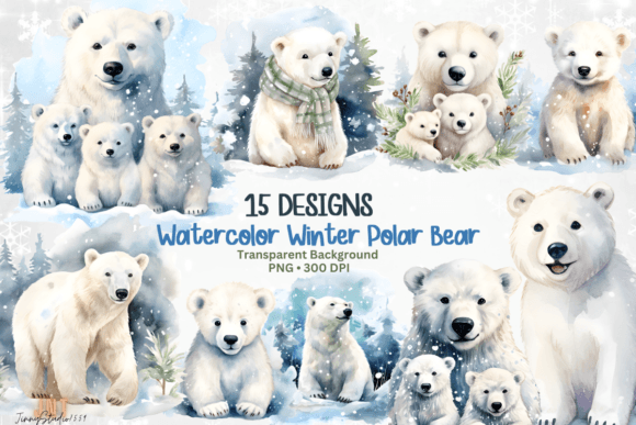 Download Watercolor Polar Bear PNG Clipart - Watercolor polar bear png Collection