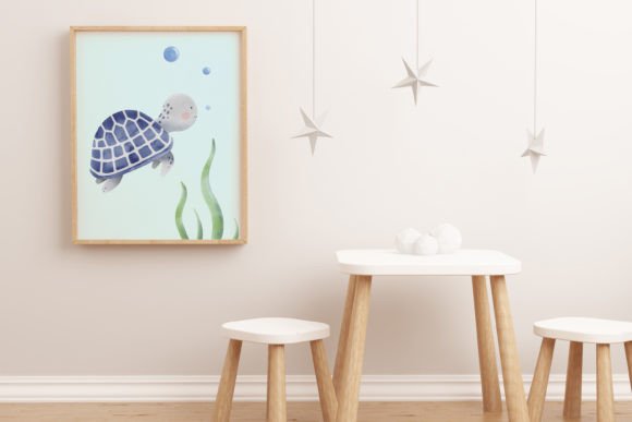 Download Blue Sea Turtle Nursery Wall Art - Nursery wall art Collection