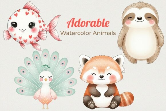 Download Cute Watercolor Animal Clipart - Premium Resources