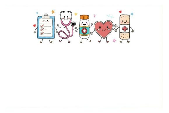 Download Nurse Doodle Characters Clipart Set - Characters Collection
