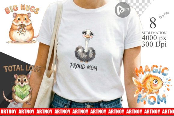 Download Ugly Cute Watercolor Animal Sublimation - Premium Resources