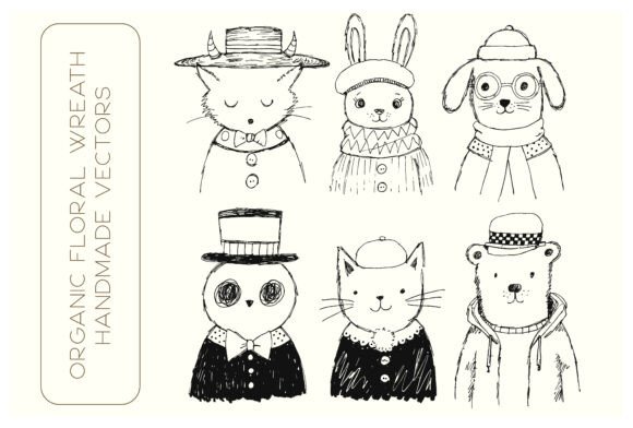 Download Cute Hand Drawn Animal Characters - Characters Collection