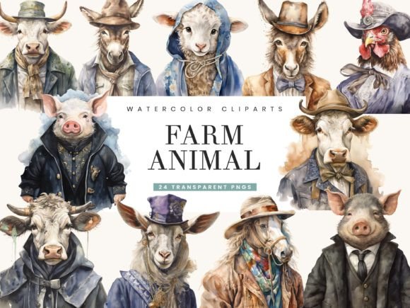 Download Whimsical Farm Animal Characters - Characters Collection