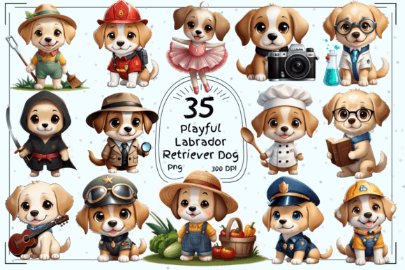 Download Cute Labrador Retriever Jobs Clipart - Jobs Collection