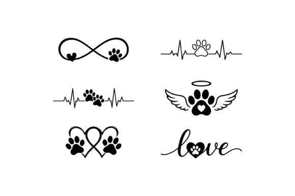 Download Pet Memorial Love Paw Symbol Set - Pet Collection