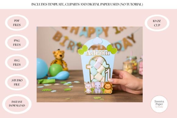 Download Baby Safari Animal Cup Holder - Baby safari animal Collection